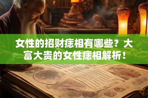 女性的招财痣相有哪些?大富大贵的女性痣相解析! 女性的招财痣相有哪些?大富大贵的女性痣相解析!