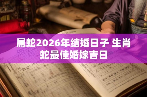 属蛇2026年结婚日子 生肖蛇最佳婚嫁吉日