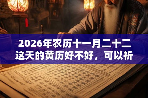 2026年农历十一月二十二这天的黄历好不好,可以祈福吗? 2026年农历十一月二十二这天的黄历好不好,可以祈福吗?
