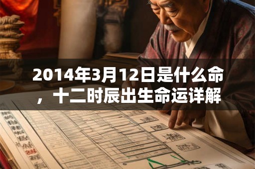 2014年3月12日是什么命，十二时辰出生命运详解