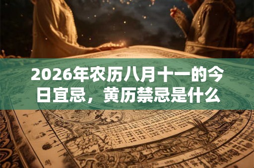 2026年农历八月十一的今日宜忌，黄历禁忌是什么