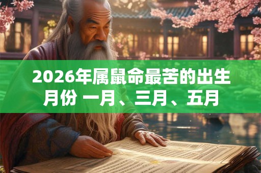 2026年属鼠命最苦的出生月份 一月、三月、五月