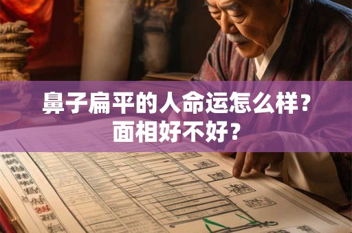 鼻子扁平的人命运怎么样?面相好不好? 鼻子扁平的人命运怎么样?面相好不好?