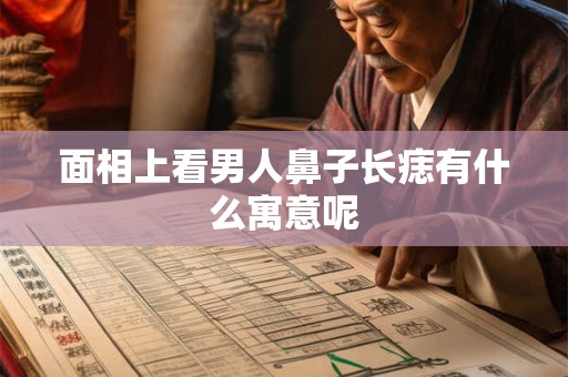 面相上看男人鼻子长痣有什么寓意呢