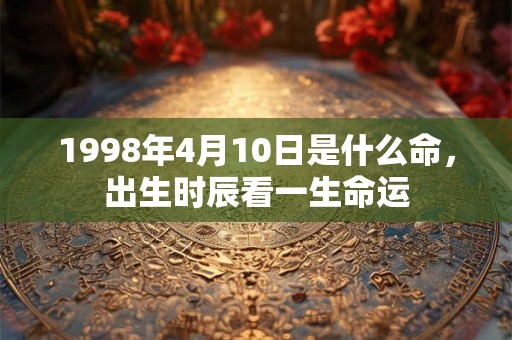 1998年4月10日是什么命，出生时辰看一生命运