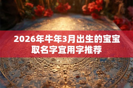 2026年牛年3月出生的宝宝取名字宜用字推荐
