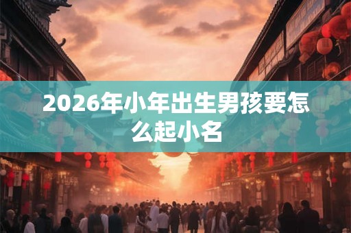 2026年小年出生男孩要怎么起小名