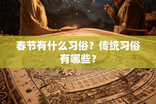 春节有什么习俗？传统习俗有哪些？