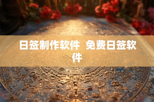 日签制作软件  免费日签软件