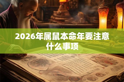 2026年属鼠本命年要注意什么事项