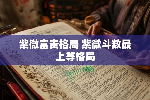 紫微富贵格局 紫微斗数最上等格局