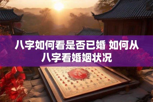 八字如何看是否已婚 如何从八字看婚姻状况