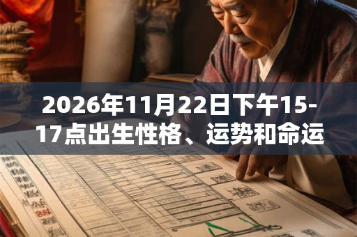2026年11月22日下午15-17点出生性格、运势和命运
