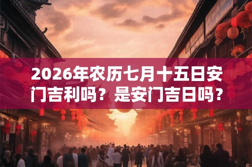 2026年农历七月十五日安门吉利吗？是安门吉日吗？