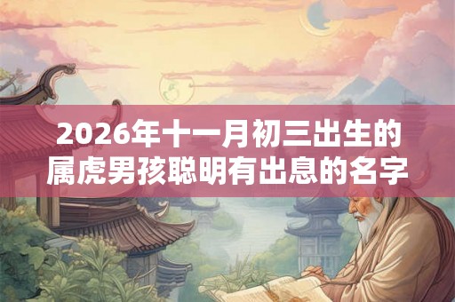 2026年十一月初三出生的属虎男孩聪明有出息的名字集锦