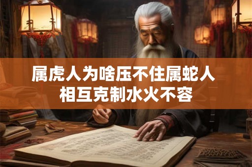 属虎人为啥压不住属蛇人 相互克制水火不容