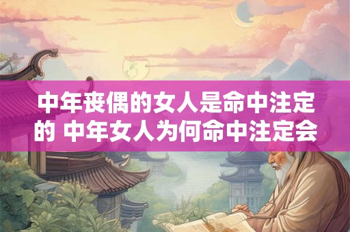 中年丧偶的女人是命中注定的 中年女人为何命中注定会丧偶