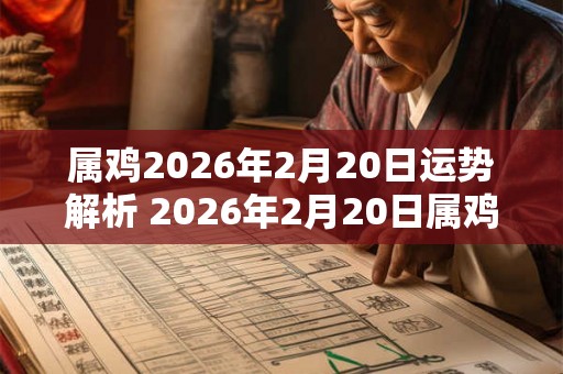 属鸡2026年2月20日运势解析 2026年2月20日属鸡运势分析
