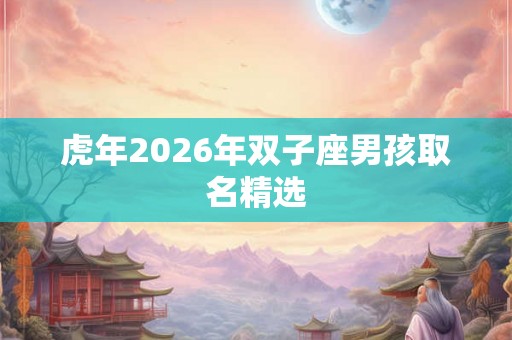 虎年2026年双子座男孩取名精选