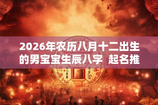 2026年农历八月十二出生的男宝宝生辰八字 起名推荐 2026年农历八月十二出生的男宝宝生辰八字 起名推荐
