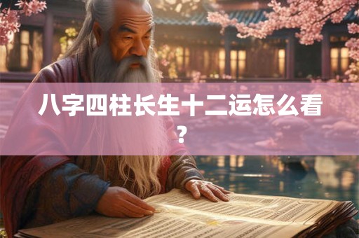 八字四柱长生十二运怎么看？