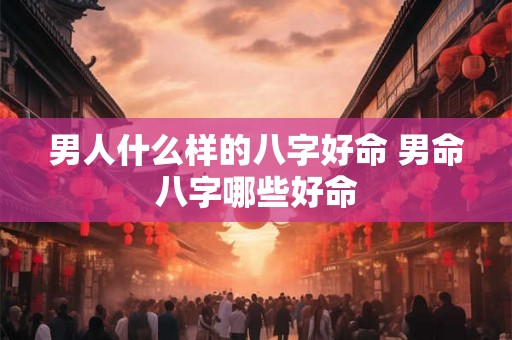 男人什么样的八字好命 男命八字哪些好命