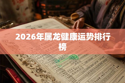 2026年属龙健康运势排行榜