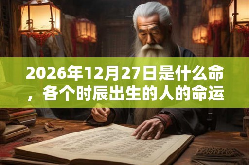 2026年12月27日是什么命,各个时辰出生的人的命运 2026年12月27日是什么命,各个时辰出生的人的命运