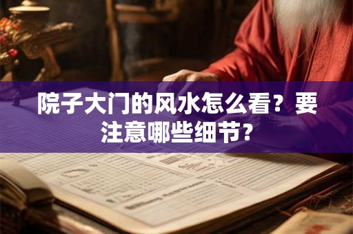 院子大门的风水怎么看?要注意哪些细节? 院子大门的风水怎么看?要注意哪些细节?
