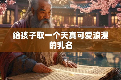 给孩子取一个天真可爱浪漫的乳名