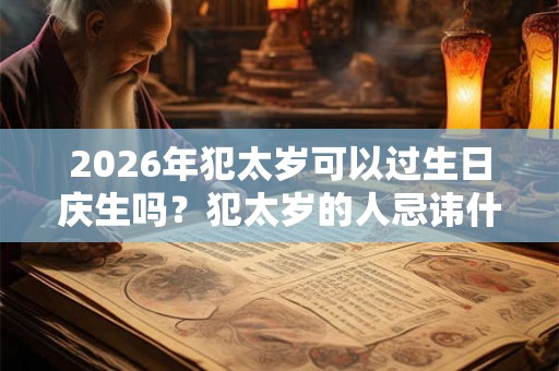 2026年犯太岁可以过生日庆生吗？犯太岁的人忌讳什么？