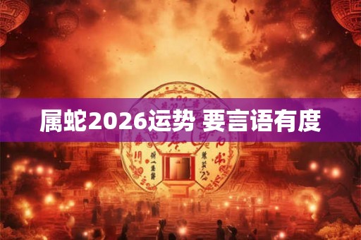 属蛇2026运势 要言语有度 属蛇2026运势 要言语有度