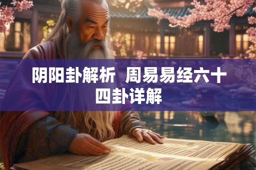 阴阳卦解析  周易易经六十四卦详解