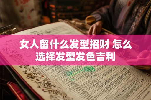女人留什么发型招财 怎么选择发型发色吉利