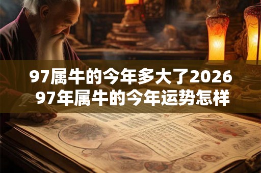 97属牛的今年多大了2026 97年属牛的今年运势怎样