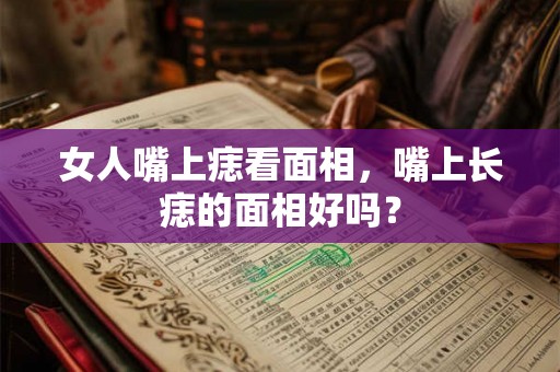 女人嘴上痣看面相，嘴上长痣的面相好吗？
