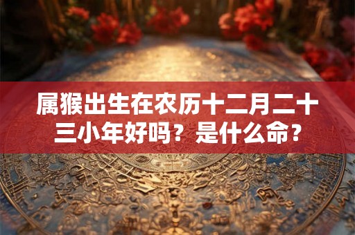 属猴出生在农历十二月二十三小年好吗？是什么命？