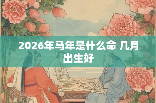 2026年马年是什么命 几月出生好