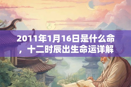 2011年1月16日是什么命，十二时辰出生命运详解
