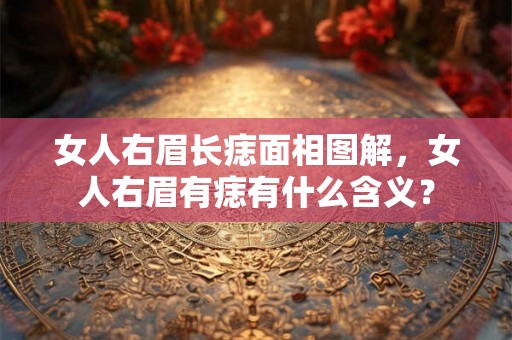 女人右眉长痣面相图解，女人右眉有痣有什么含义？
