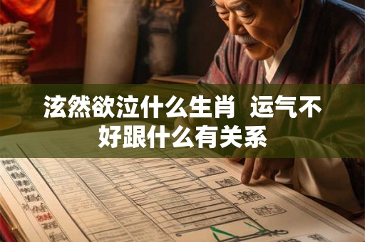 泫然欲泣什么生肖 运气不好跟什么有关系 泫然欲泣什么生肖 运气不好跟什么有关系