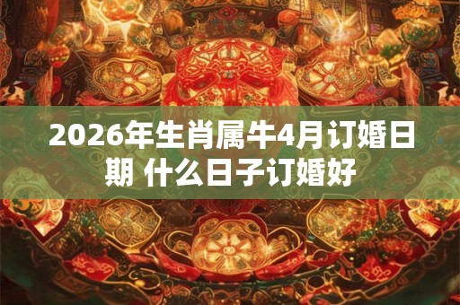 2026年生肖属牛4月订婚日期 什么日子订婚好