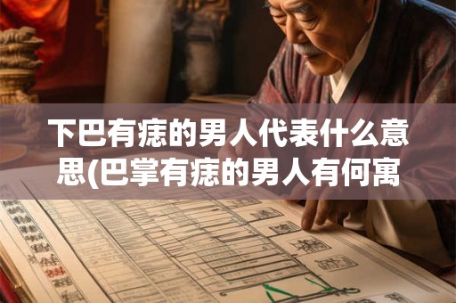 下巴有痣的男人代表什么意思(巴掌有痣的男人有何寓意?) 下巴有痣的男人代表什么意思(巴掌有痣的男人有何寓意?)