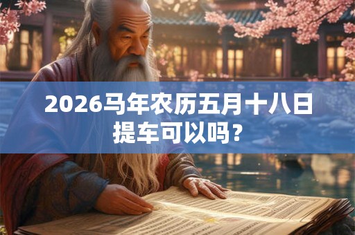 2026马年农历五月十八日提车可以吗？