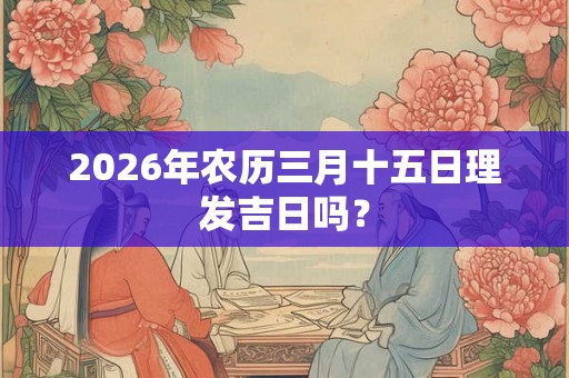 2026年农历三月十五日理发吉日吗？