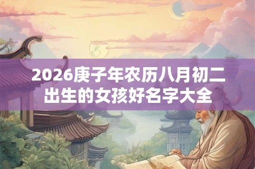 2026庚子年农历八月初二出生的女孩好名字大全