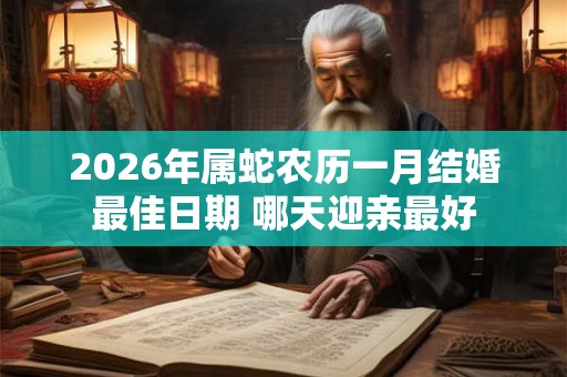 2026年属蛇农历一月结婚最佳日期 哪天迎亲最好