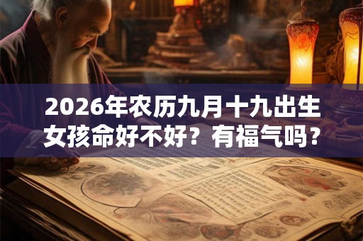 2026年农历九月十九出生女孩命好不好？有福气吗？