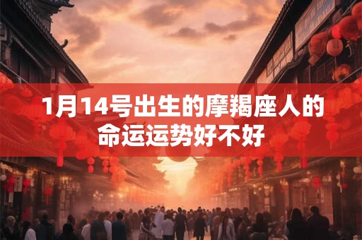 1月14号出生的摩羯座人的命运运势好不好