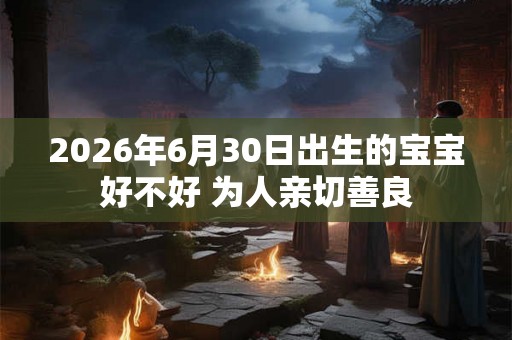 2026年6月30日出生的宝宝好不好 为人亲切善良
